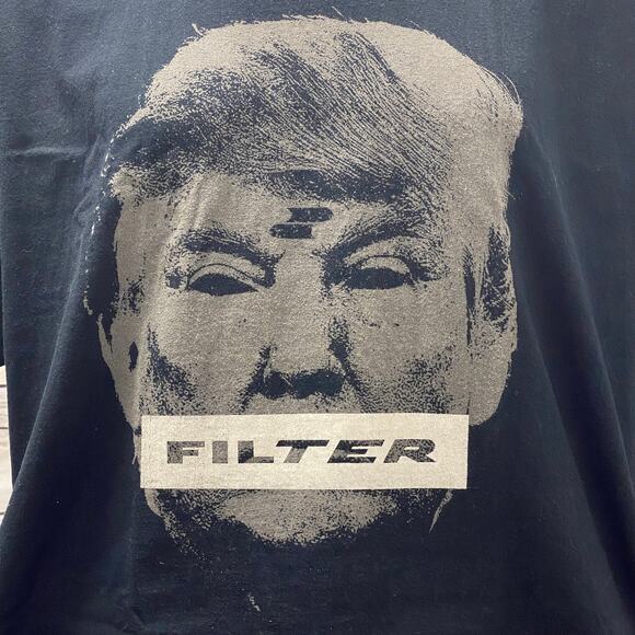 Donald Trump FILTER Mouth Label TShirt Free Speech Twitter President America 2XL - Picture 1 of 5